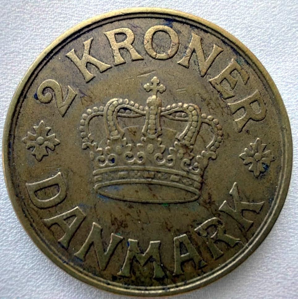 2 Кроны 1925 год монета 2 кроны Дании